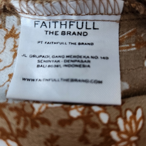 Faithfull the Brand Pants Etta Ditsy Floral Split Leg High Waist Wide Leg Small - Picture 12 of 15